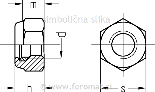 Matica varovalna, visoka oblika, kval. 8